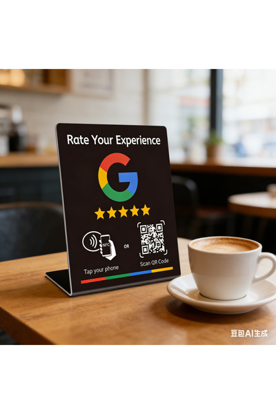 Choice5 رمز الاستجابة السريعة الأسود من جوجل، بطاقة N-tag لمراجعة جوجل، محطة ...