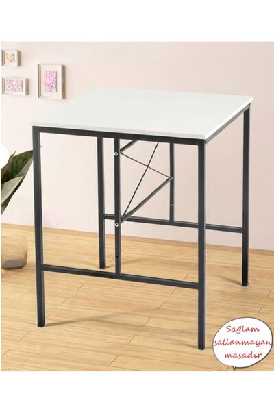 Retodesign Beyaz Yıldız 2 Kişilik 60/60 Yemek Masası Mutfak Masası 1601B