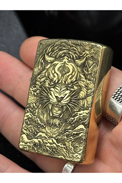 NikaŞ Chief Premium Kabartmalı Aslan Figürlü Koleksiyonluk Ömürlük Benzinli Ç...