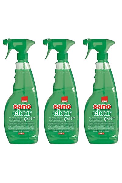 Sano SET 3 BUCĂȚI - Soluție de curățare multi-suprafețe Clear Green 1L
