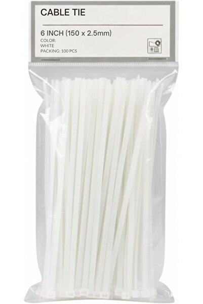 Hasanat Essentials أربطة كابلات ذاتية القفل، 100 قطعة
