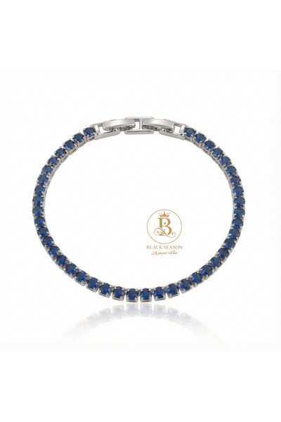 Black Season Tennis bracelet - blue - 6 mm |