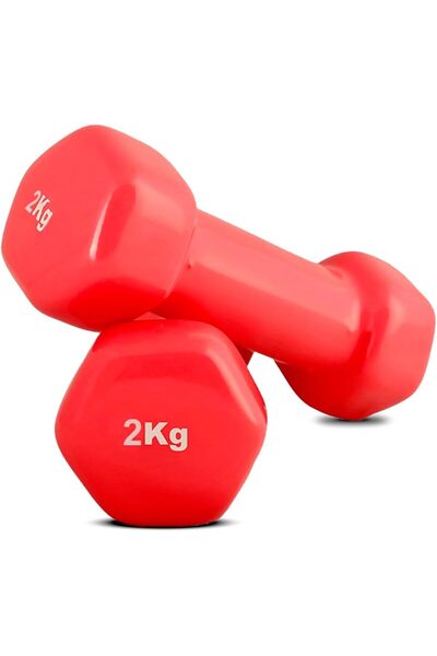 Generic 2 KG Vinyl Dumbbell (Set of 2, 2kg Each) | Strengthen and Tone with S...