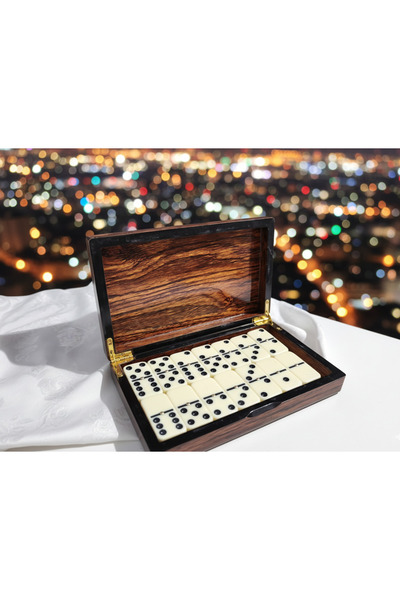 Meya design لعبة الدومينو مع صندوق خشبي