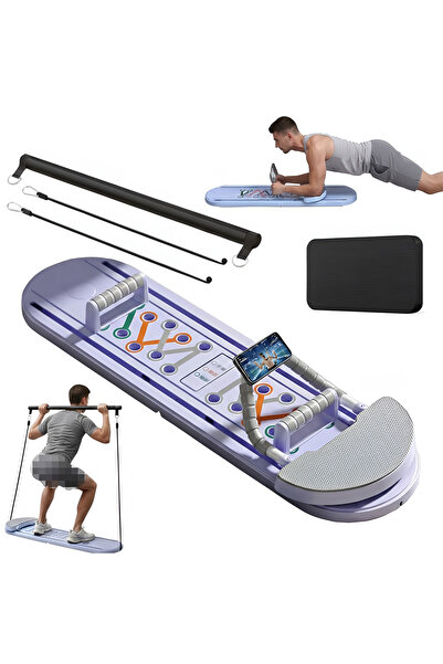 Fitness World 5-in-1 Foldable Pilates Exercise Board with Phone Holder for Pu...