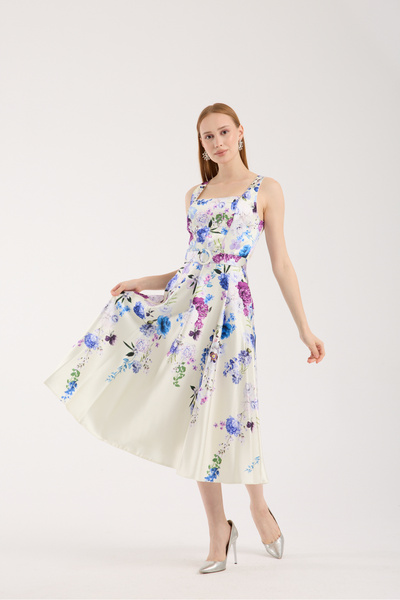 Stylish Stylish elegant satin dress in a lemon color