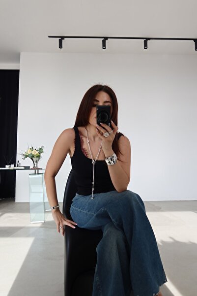 Özge Özgenç Self-Taped Strapless Tank Top