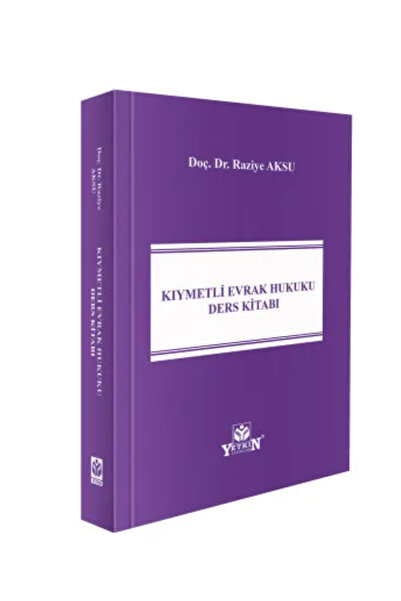 Yetkin Yayınları Kıymetli Evrak Hukuku Ders Kitabı Raziye Aksu + Kraft Defter