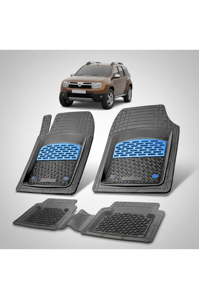 TEAMCAR Covorașe tip tavă compatibile cu Dacia Duster I (2010 2013), albastre