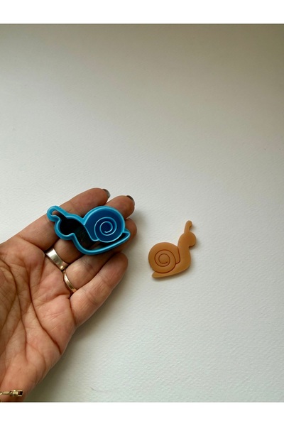 Volala Salyangoz Seramik Çamuru Polimer Kil Kalıbı -3,5 cm