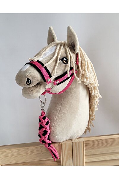 Other Set Hobby Horse: Căpăstru A3 cu blană neagră + lesă din frânghie - negr...