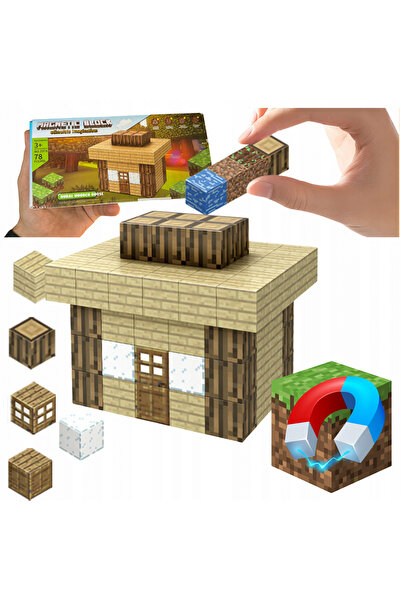 OEM Minecraft Magnetic Cube Set – 78 Pieces, Box Size 22x11 cm, Cube 2x2 cm