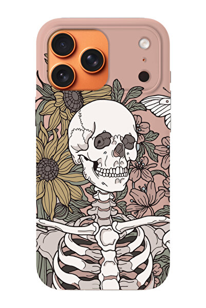 shoptocase حافظة هاتف متوافقة مع iPhone 17 Pro مزينة بنمط جمجمة الزهور من الد...