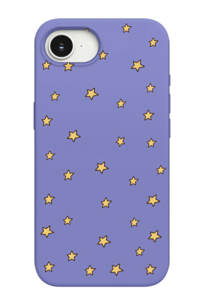 shoptocase غطاء هاتف متوافق مع آيفون 16E بنمط النجوم من الداخل مصنوع من الجلد...