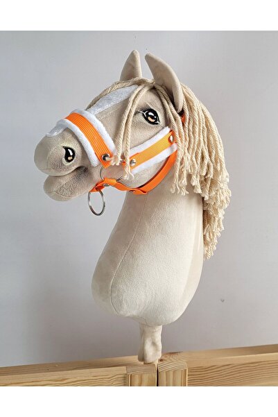 Other Căpăstru reglabil pentru cal Hobby Horse A3, portocaliu neon, cu blană ...