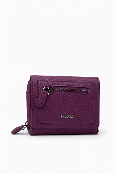 Grande Genuine Leather Women's Wallet Plum 2744