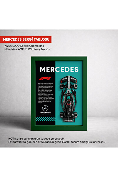HOMEPACK Mercedes F1 LEGO Sergi Çerçevesi, Sergi Tablosu, Speed Champions W15...