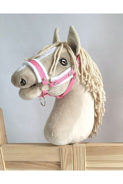 Other Adjustable horse halter Hobby Horse A3 pink with white fur