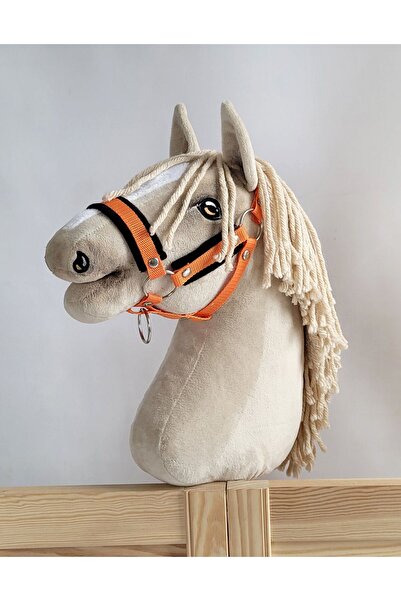 Other Căpăstru reglabil pentru cal Hobby Horse A3 portocaliu cu blană neagră