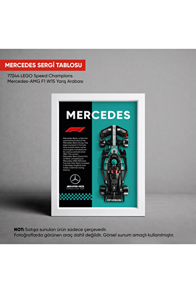 HOMEPACK Mercedes F1 LEGO Sergi Çerçevesi, Sergi Tablosu, Speed Champions W15...