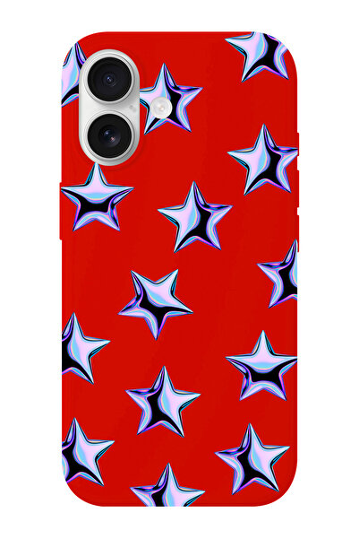 shoptocase حافظة هاتف آيفون 17 من الجلد السويدي بنمط النجوم البنفسجية