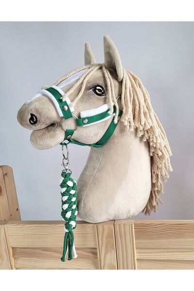 Other Set Hobby Horse: Căpăstru A3 cu blană albă + lesă din frânghie - alb și...