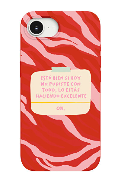 shoptocase iPhone 16E Uyumlu Esta Bien Si Desenli İçi Süet Lansman Telefon Kı...