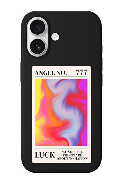 shoptocase iPhone 17 Manifest Luck Desenli İçi Süet Lansman Telefon Kılıfı