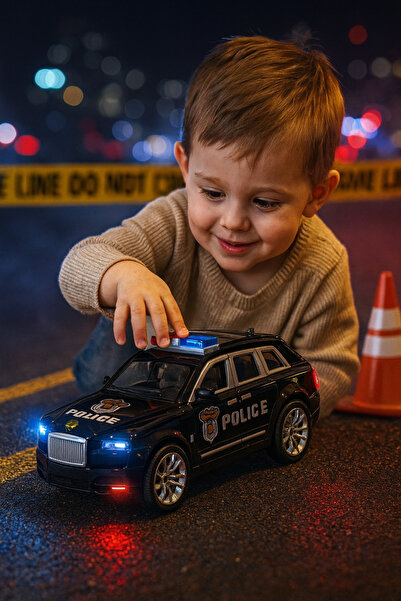 seymenbıçakçılık Oyuncak Polis Arabası Çocuklar İçin Hareketli Klasik Model