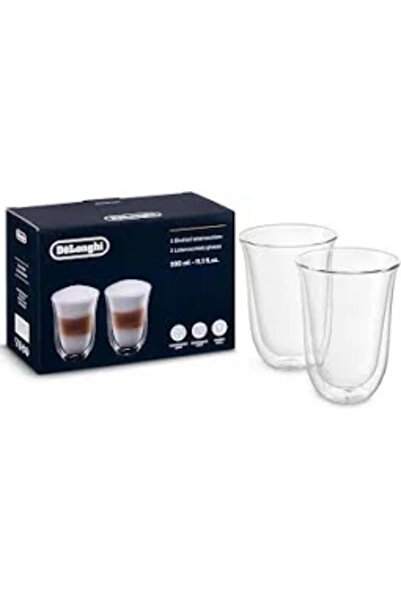 De'Longhi Set 2 pahare De’Longhi DLSC312 pentru Latte Macchiato 330 ml