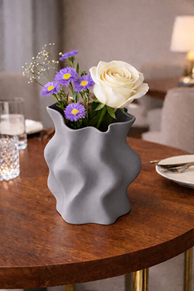 Vescarri مزهرية زخرفية ذات شكل غير متماثل - تصميم عصري غير منتظم