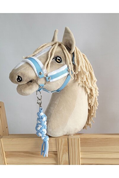 Other Set Hobby Horse: Căpăstru A3 cu blană albă + lesă din frânghie - alb și...