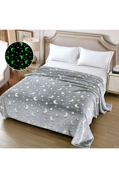 trendyhome Fluffy Glow-in-the-Dark Blanket – 200x220 cm