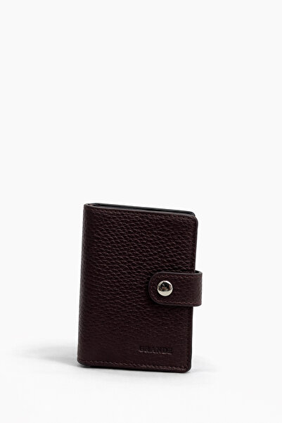 Grande Mechanical Wallet Genuine Leather Brown 789