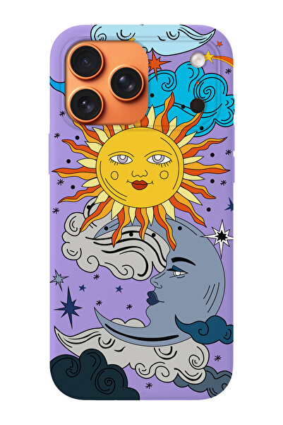 shoptocase حافظة هاتف متوافقة مع iPhone 17 Pro Max مزينة بنمط الشمس والقمر من...