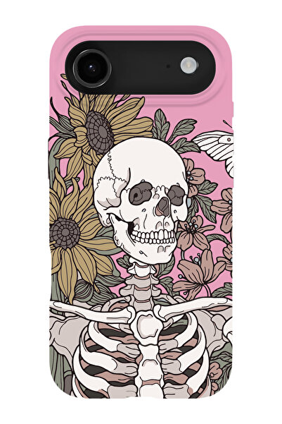 shoptocase حافظة هاتف متوافقة مع iPhone 17Air مزينة بنمط جمجمة الزهور من الدا...