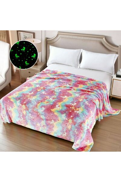 trendyhome Fluffy Glow-in-the-Dark Blanket – 200x220 cm
