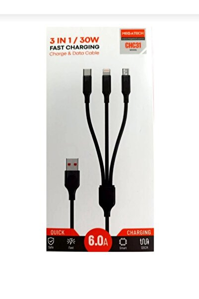 APR Şarj Kablosu 3 Farklı Uclu 120 cm