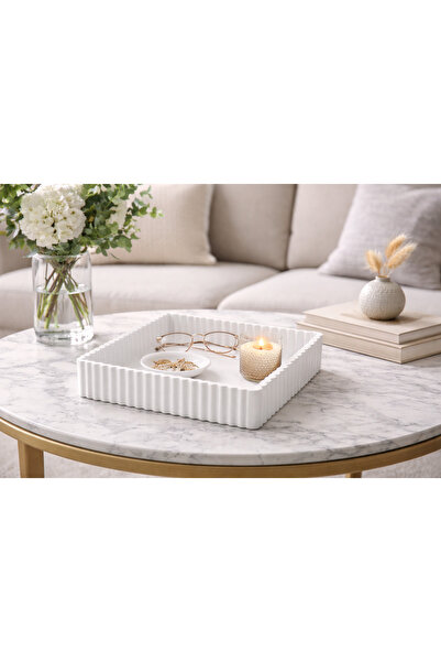 Vescarri Modern Organic Form Decorative Bowl - Tray