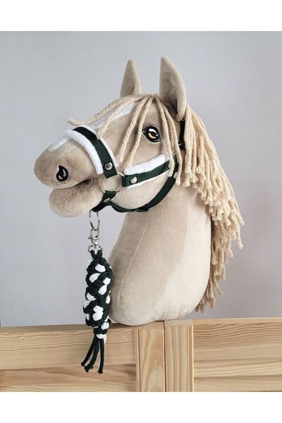 Other Set Hobby Horse: Căpăstru A3 cu blană albă + lesă din frânghie - alb și...