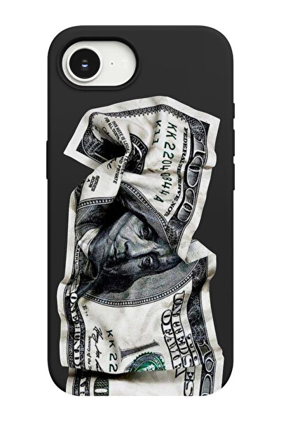 shoptocase iPhone 16E Uyumlu Dolar Desenli İçi Süet Lansman Telefon Kılıfı