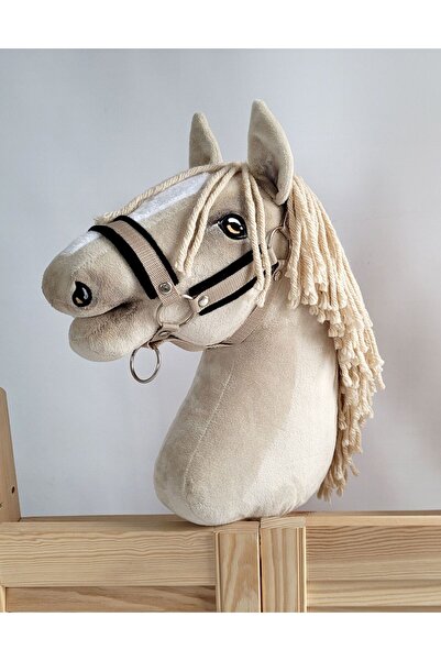 Other Căpăstru reglabil pentru cal Hobby Horse A3, bej cu blană neagră