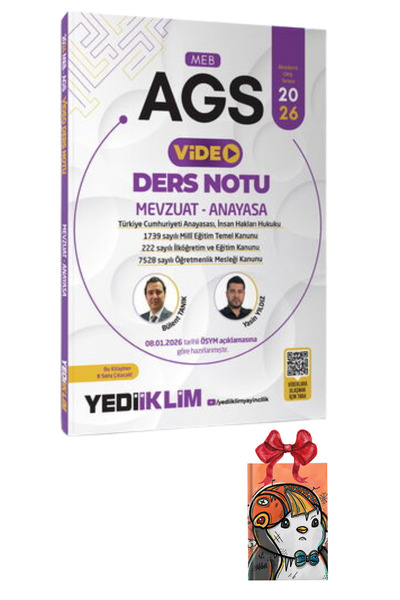 Yediiklim Yayınları 2026 MEB AGS Mevzuat Ve Anayasa Video Anlatımlı Ders Notu