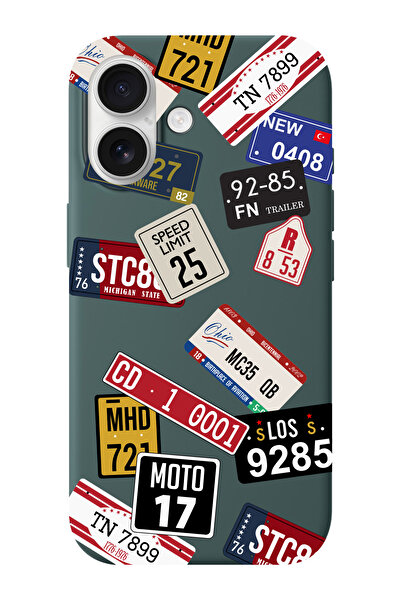 shoptocase iPhone 17 Tickets Desenli İçi Süet Lansman Telefon Kılıfı