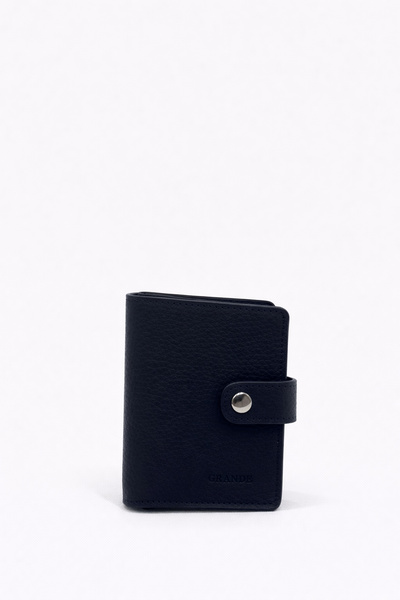 Grande Механічний гаманець з натуральної шкіри, синій 789