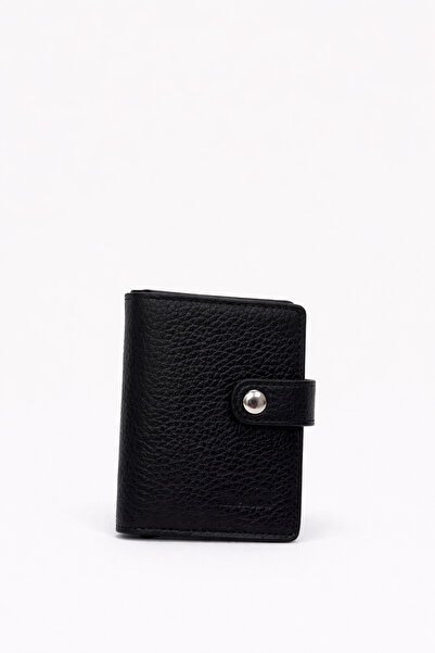 Grande Mechanical Wallet Genuine Leather Black 789