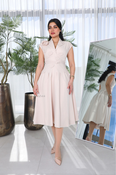 Warazan Midi dress with rose detailing