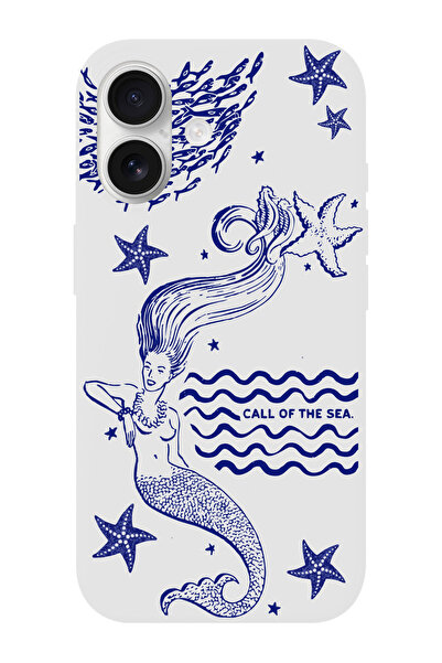 shoptocase iPhone 17 Denizkızı Desenli İçi Süet Lansman Telefon Kılıfı