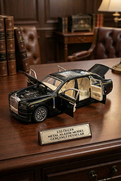craftivio Rolls Royce Phantom 1:32 Ölçek Metal Model Araba - Siyah, Sesli ve ...