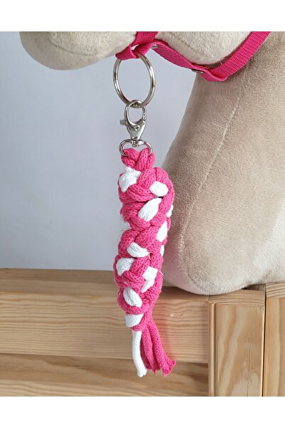 Other Hobby Horse Rope Lead - White and Dark Pink